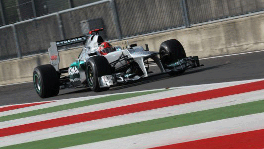 Monza - Libere 1<br>Schumacher all'attacco