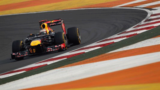 Greater Noida - Qualifica<br>Prima fila tutta Red Bull, Vettel in pole