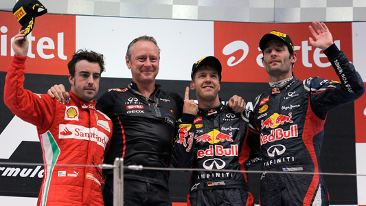 Greater Noida - La cronaca<br>Vettel vince davanti a un grande Alonso