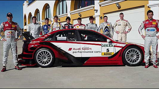 Sonvico con l'Audi DTM nei test di Monteblanco