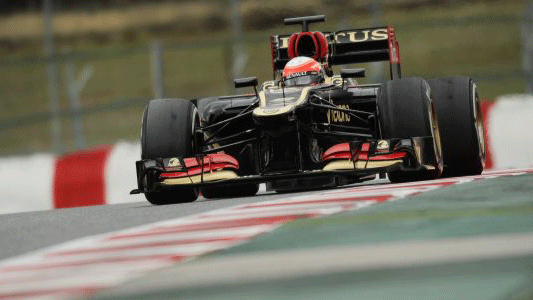 Barcellona, 2° giorno<br>A Grosjean non sfugge l'occasione