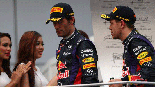Scoppia la polemica Vettel-Webber<br>Alonso-Ferrari, che sciocco errore