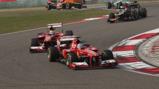 Shanghai - La cronaca<br>Dominio di Alonso e della Ferrari