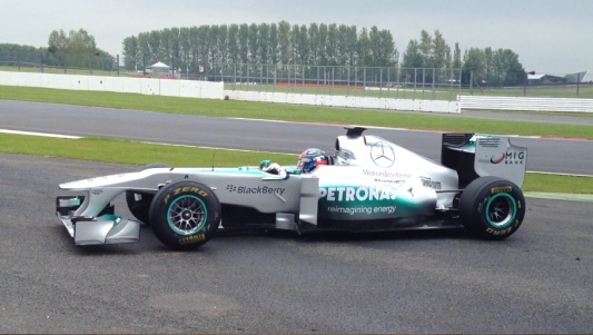 Jaafar a Silverstone sulla Mercedes