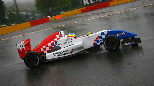 Spa, libere 1: Dennis nella pioggia