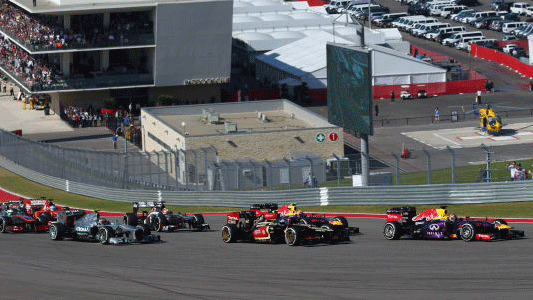 Austin - La cronaca<br>Vettel domina, grande Grosjean