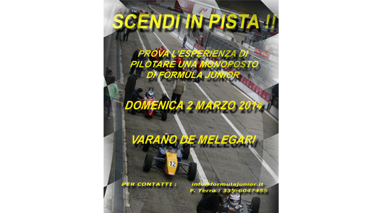 Il 2 marzo una giornata di test promozionali