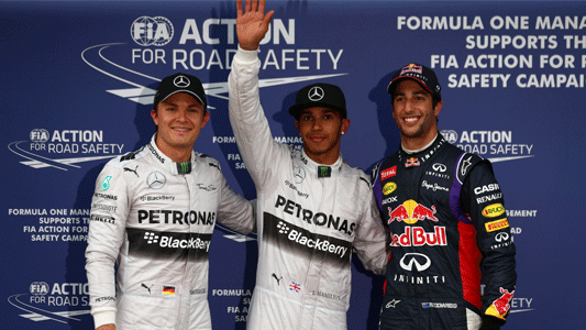 Melbourne - Qualifica<br>Pole di Hamilton, Ricciardo secondo