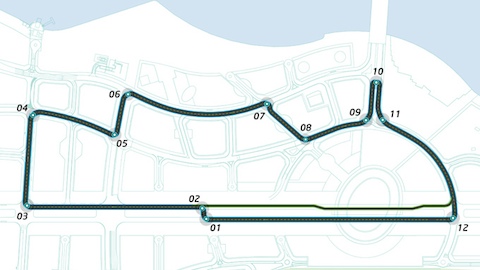 Il tracciato della Formula E a Putrajaya