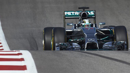 Austin - La cronaca<br>Vince Hamilton davanti a Rosberg e Ricciardo
