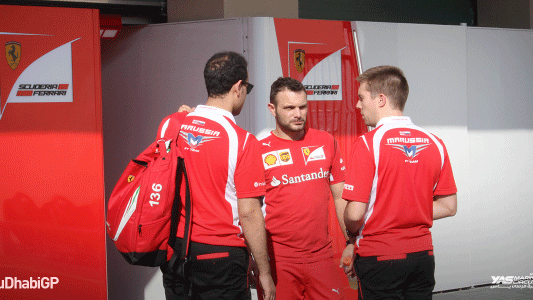 Personale Marussia e motori<br>Ferrari presenti a Yas Marina