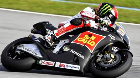 Test a Sepang, 3° giorno:<br>colpaccio di Simoncelli