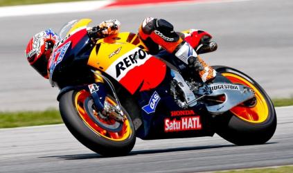 Test a Sepang, 1° giorno:<br>Honda al comando con Stoner e Pedrosa