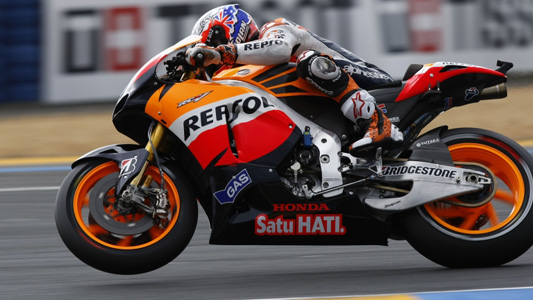 Le Mans, gara<br> Stoner mostra i muscoli<br>Simoncelli stende Pedrosa