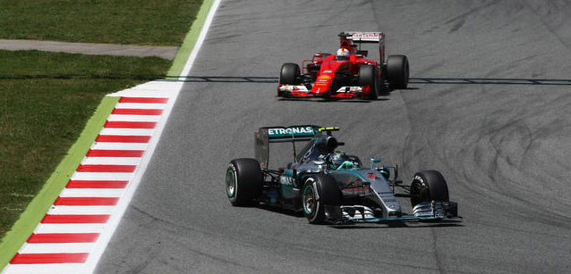 Montmel&ograve; - La cronaca<br />Dominio di Rosberg, Vettel terzo