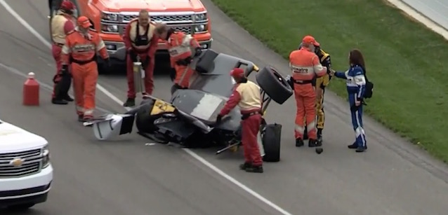 Indy, libere 4<br />Gran botto di Newgarden