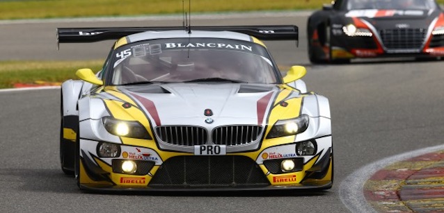 Test Blancpain a Spa<br />MarcVDS al top, Lamborghini insegue