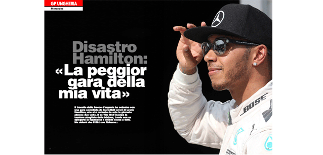 Budapest - Disastroso Hamilton