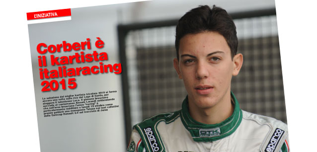 &Egrave; online il Magazine 335 di Italiaracing<br />Corberi il Kartista selezionato 2015