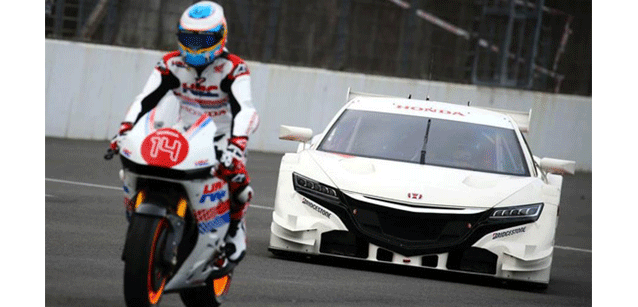 Festa Honda a Motegi<br />Alonso sulla Honda di Marquez