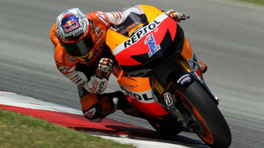 Test a Sepang - 1° giorno<br>Stoner e la Honda missili