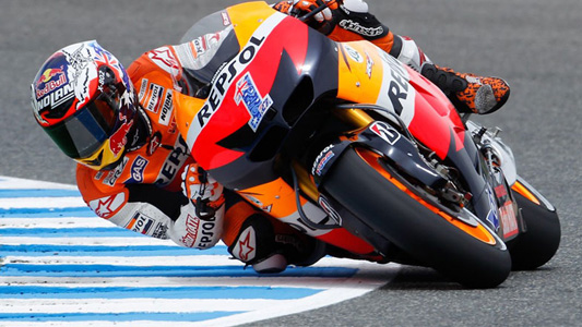 Estoril - Qualifica<br>Stoner beffa Pedrosa per 13 millesimi 
