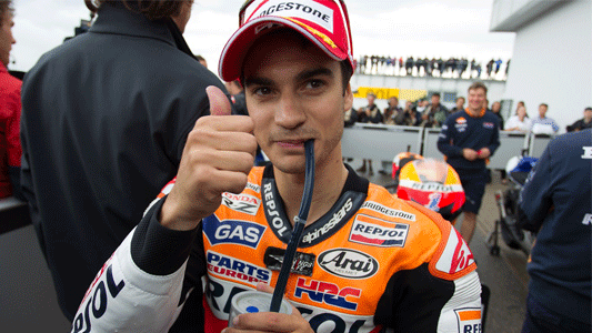 Sachsenring - Gara<br>Vince Pedrosa, Stoner scivola