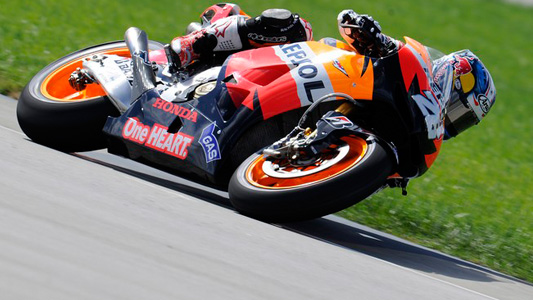 Indianapolis - Qualifica<br>Pedrosa pole. Paura per Stoner e Hayden 