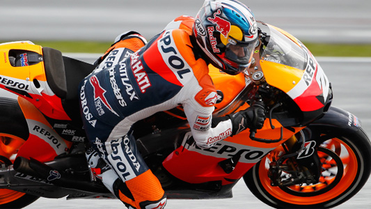 Sepang - Gara<br>Pedrosa nel diluvio 