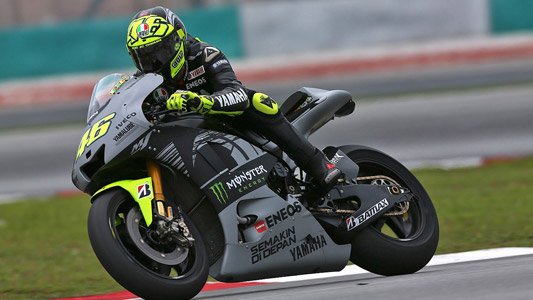 Test a Sepang<br>Pedrosa al top ma Rossi sorride 