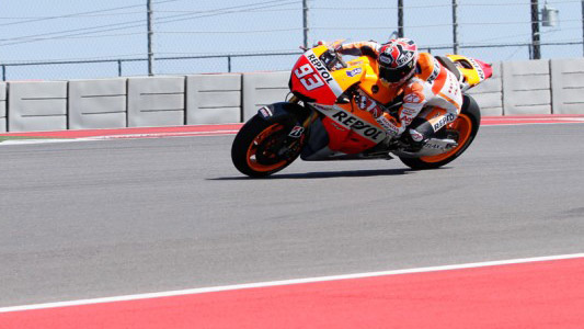 Test ad Austin - 1. giorno<br>Sorpresa Marquez 