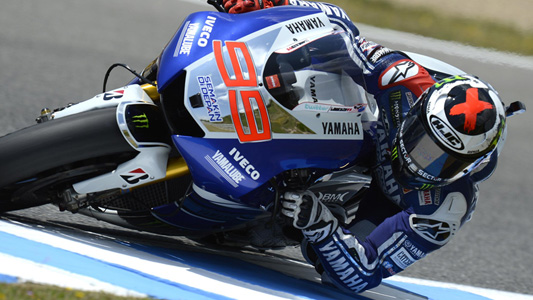 Jerez - Qualifica<br>Lorenzo in souplesse. Cadono Pedrosa e Rossi  
