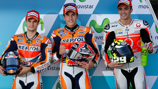 Aragon, qualifica<br>Dopo le Honda ecco Iannone
