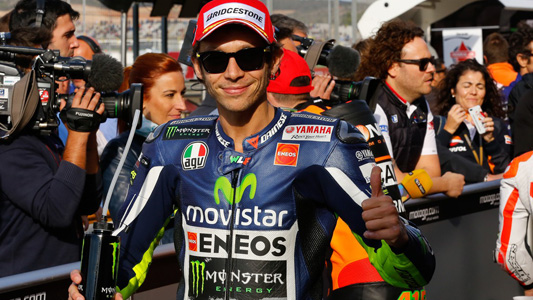 Valencia, qualifica<br>Fantastica pole di Rossi