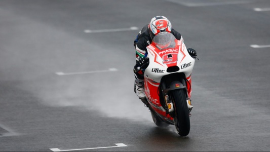 Test a Valencia – 2° giorno<br>Sotto la pioggia splende Petrucci